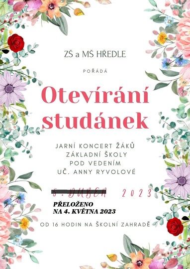 Otevírání studánek - jarní koncert žáků ZŠ